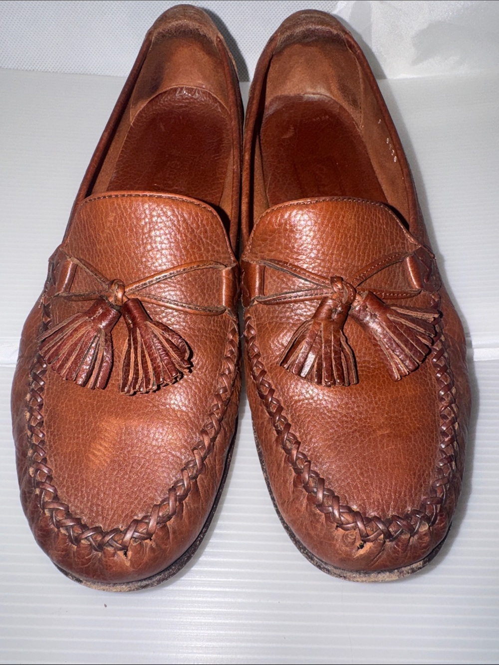 Vintage Cole Haan Women's Brown Leather Tassel Loafers - Picture 6 of 6
